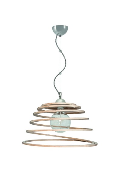 Lampe suspension LAMPEX Reno 1 métal / bois 80 x 44 cm