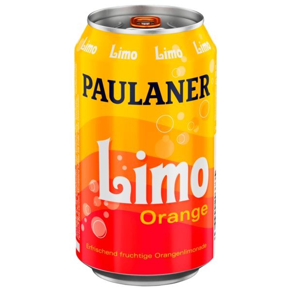24 x canettes Paulaner Limo Orange 0,33L JETABLES