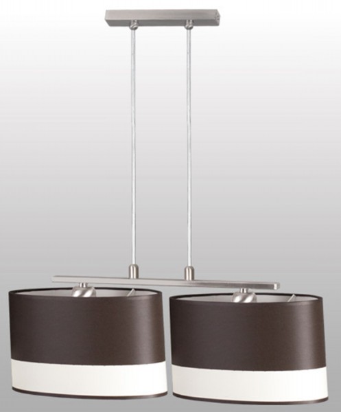 LAMPEX lampe suspension Crema 2 métal / tissu ombre 78 x 58 cm