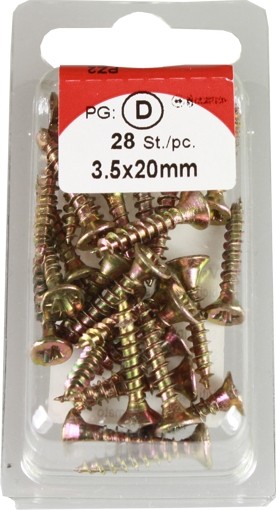 Vis d'agglomérés pozidrive