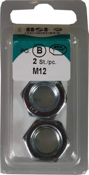 M12 zinc plaqué noix hexagonal