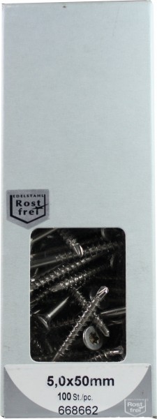 Agglomérés vis Torx avec Bohrsp. acier inoxydable 5, 0x50mm