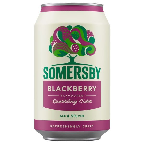 24 canettes 0,33 L de cidre de mûre Somersby 4,5 % vol.