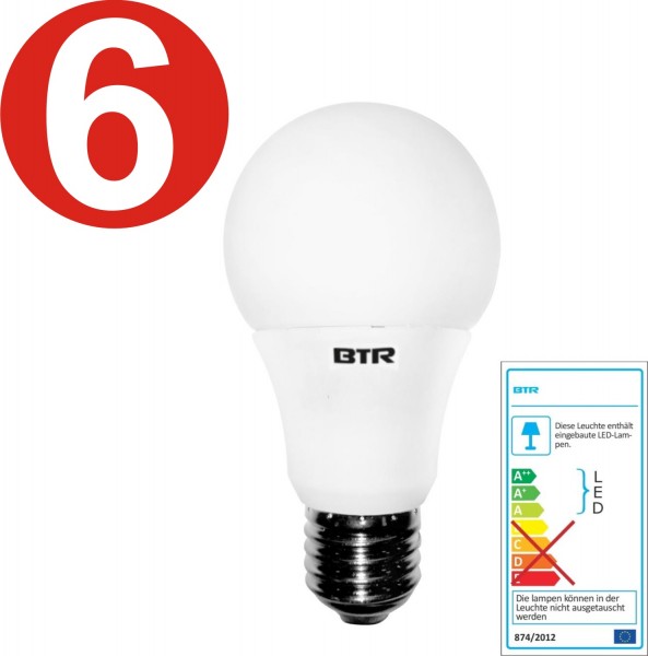 6x Mieux Lighting - ampoules LED - BT7925 - A60 9,5W E27 806lm