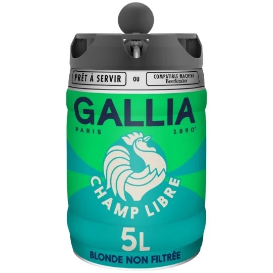 Gallia-Paris Blonde Non Filtrée 175 ml. Fût jetable de 5 L à pression