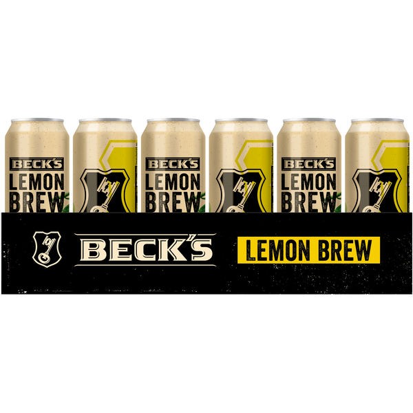 24 bidons de 0,5 L Becks Lemon brew 2,5% Vol_disposable REDUCED BBD: 12/30/2021