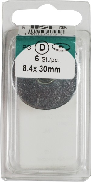 8, Rondelles de corps galvanisé 6 4 x 30 mm HP