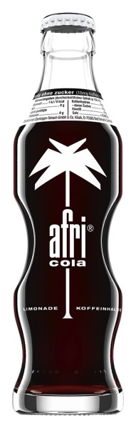 24 x Afri Cola blanc Afrischend Light 0,2L verre consigne réutilisable-RÉDUIT Date de péremption : 23/12