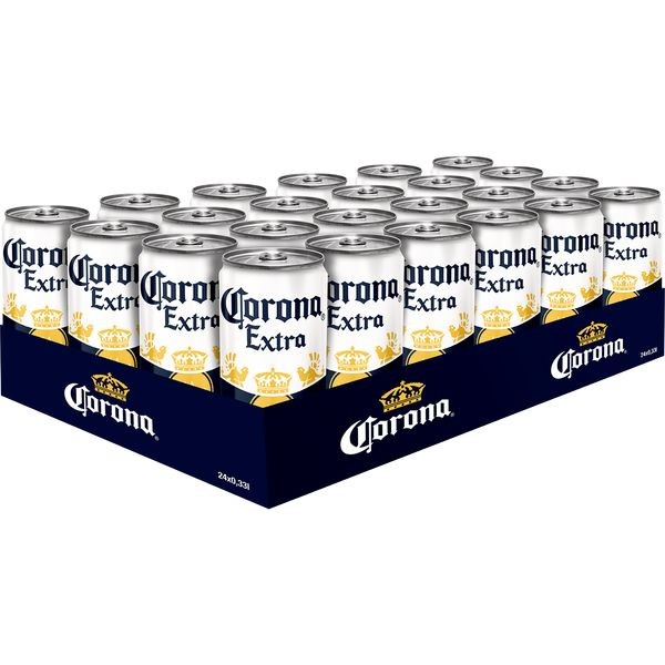 24 canettes Corona Extra avec de la bière 0,33 L 4,5% d'alcool inc. Caution de 6,00 € pour un aller simple