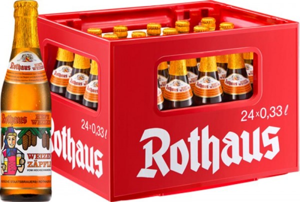 24 x Rothaus Hefeweizen ZÃ¤pfle 0,33 L 5,4% caisse d'origine
