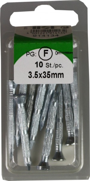 3, 5 X 35 mm métallisés acier clous