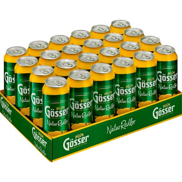 24 canettes de 0,5 L de Gösser Natur Radler sans alcool, consigne jetable à 0,0 %