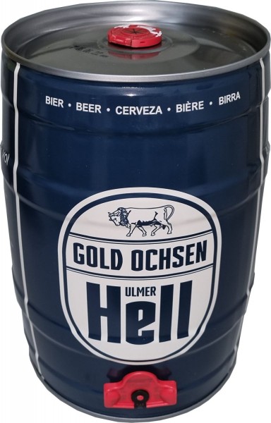 Gold oxen Ulmer Hell bière complète 5 litres 5,1% vol. fût de fête
