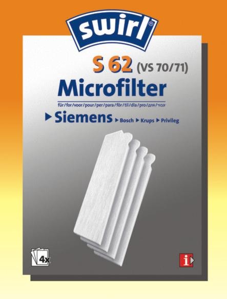 Tourbillon de poussière filtre sac microfiltre espace aérien S62