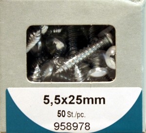 Liko 5, 5x25mm galvanisé vis à tôle