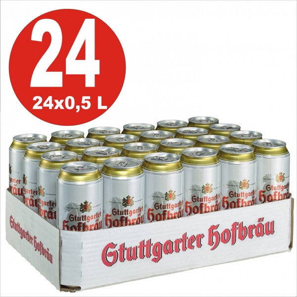 Bidons de 24x0,5 Stuttgarter Hofbräu Pilsner 4,9% Vol.