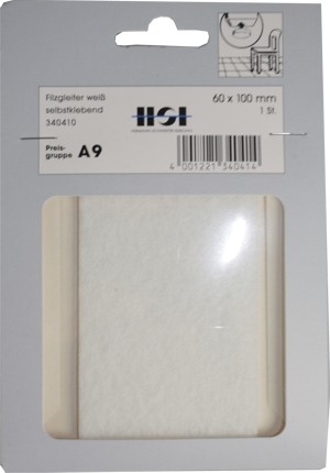 60X100mm blanc auto-adhésives ressenti des plaques
