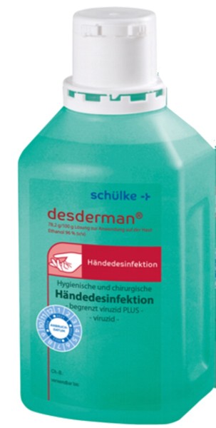 Schülke Desderman | 3 x 500 ml | Désinfectant pour les mains | désinfectant