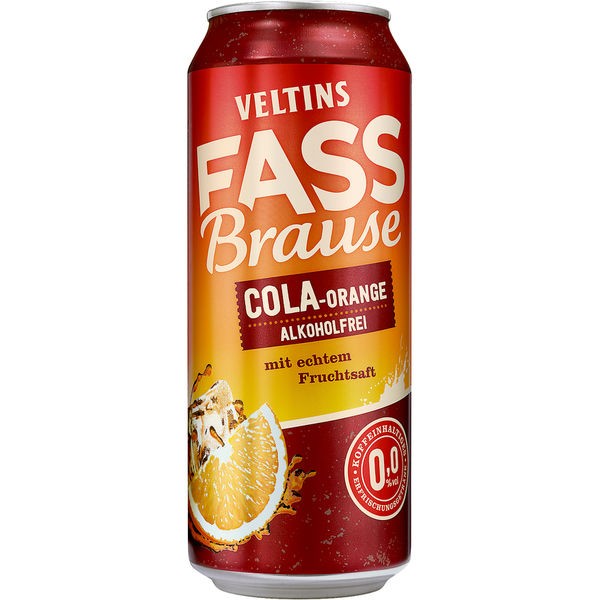 24 x Veltins Fassbrause Cola-Orange SANS ALCOOL 0,5 L canette jetable consigne