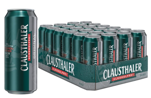 24 canettes de 0,5 L de bière Clausthaler Original sans alcool - One Way