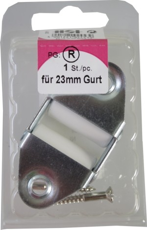 Doppelleitrollen blanc pour ceinture de 23 mm