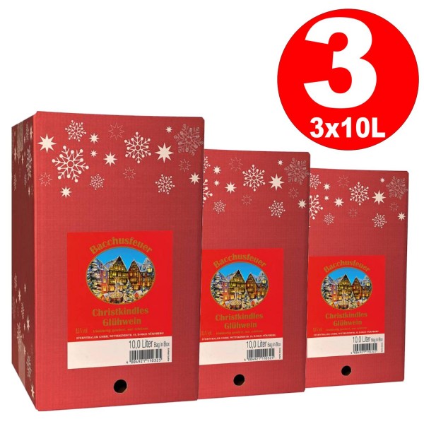 3 x vin chaud de feu Drathen Bacchus 10 litres 9,5% vol.alc.