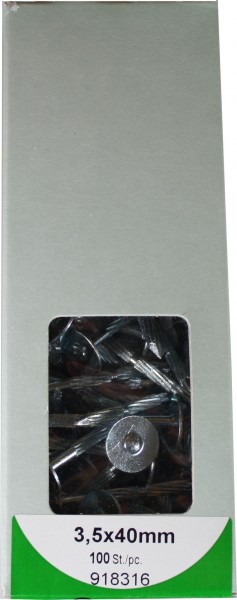 3, 5X40mm galvanisé acier clous