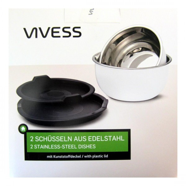 Vivess bol en acier inoxydable 2 pièces