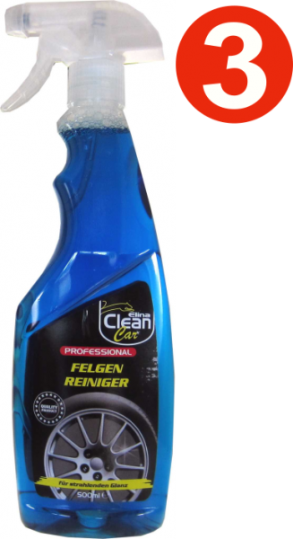 3 x Elina Professional Wheel Cleaner 500 ml flacon pulvérisateur