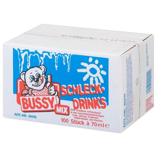 Carton de 200 boissons glacées BUSSY Mix Water de 40 ml - mixte