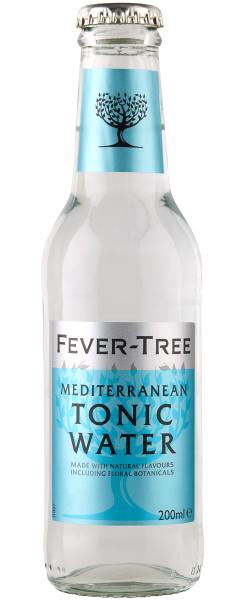 24 x Fever-Tree MEDITERRANEAN TONIC WATER 2ooml bouteille en verre réutilisable