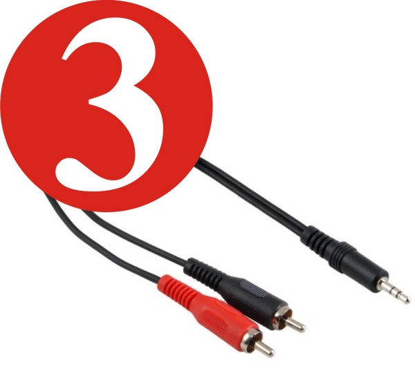 3 x Câble audio VA 112 L- Chinch