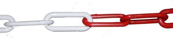 Rôles de chaîne en plastique rouge et blanche