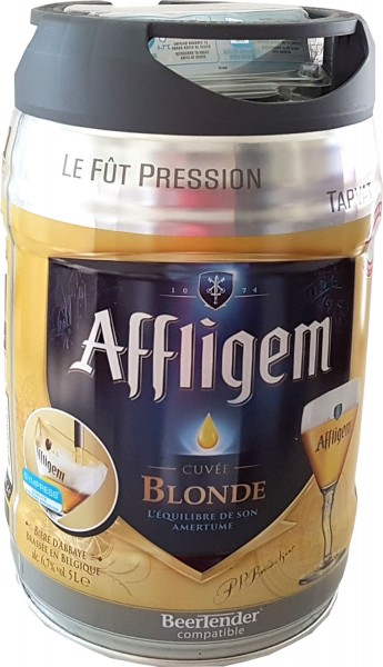 Affligem blond Fut de bière 5 litres incl. Spigot 6,8% vol.