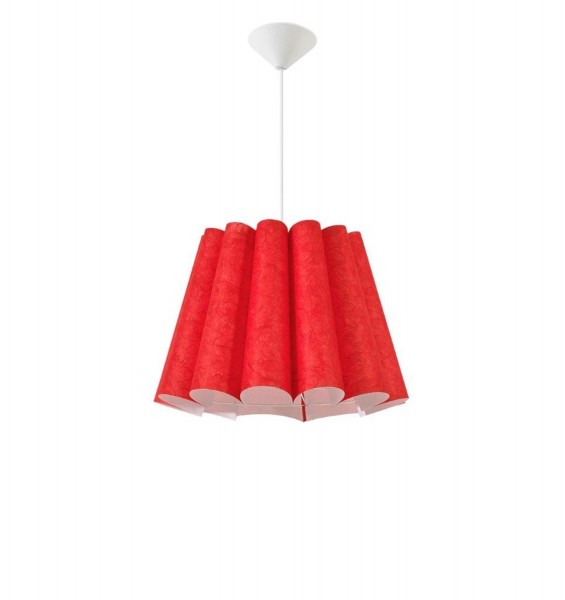 Lampe suspension LAMPEX Genua Z2 rouge PVC / PVC ombre 80 x 45 cm