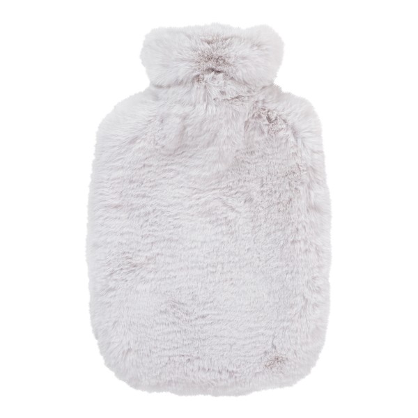 fashy 67381_11 bouillotte avec housse en fourrure de haute qualité, housse légère et extra douce - 2 litres