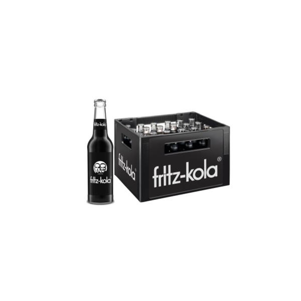 24 x Bouteille en verre Fritz-Kola de 0,33 L dans son carton de bouteille MULTIWAY