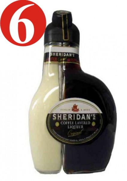 6x Sheridan liqueur de cafÃ© 15,5%VOL.-0,5L