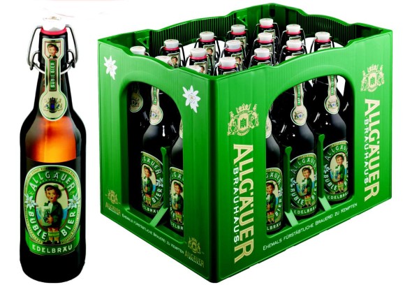 20 x Allgäu Büble Le brillant Edelbräu 0,5 L 5,5% vol. Boîte d'origine MULTIWAY