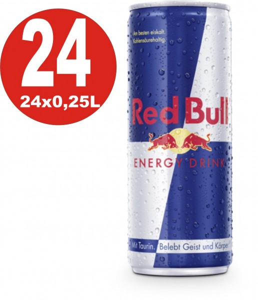 24 x Red Bull Energy Drink Boîtes de 250 ml _ À sens unique