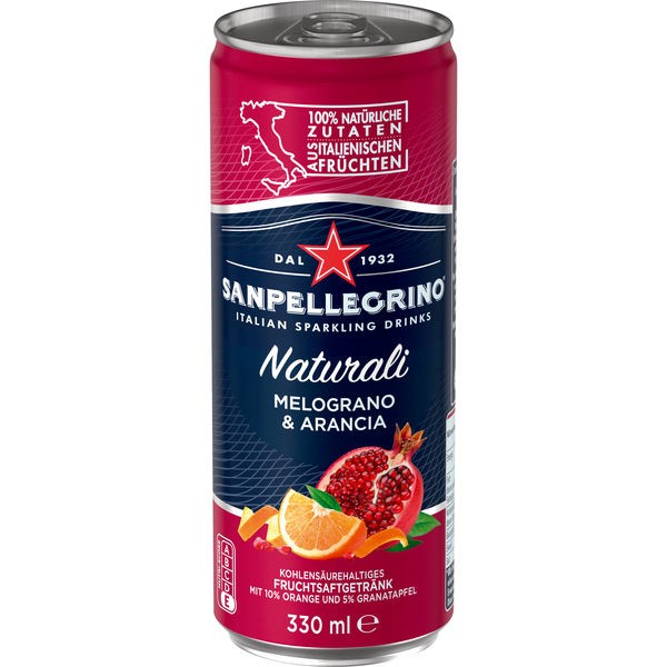 24x0,33L San Pellegrino Naturali Melograno Consigne à usage unique À consommer de préférence avant le : 31.5.25 Réduit