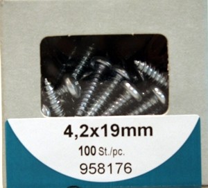 Liko 4, vis métallique de la feuille 2x19mm galvanisé