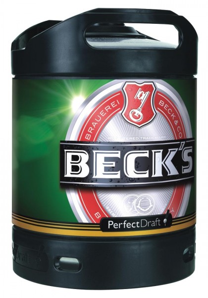 2 x Becks Pils Perfect Draft 4,9% le vol fÃ»t de biÃ¨re 6 litres Reduced bbd: 28/02/24
