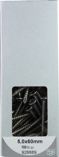 Agglomérés vis Torx avec Bohrsp. acier inoxydable 5, 0x60mm