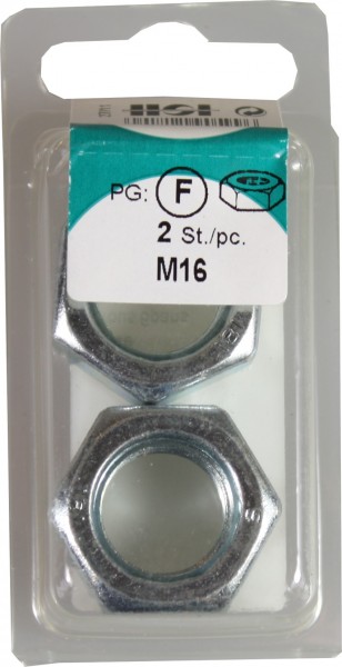 M16 zinc plaqué noix hexagonal