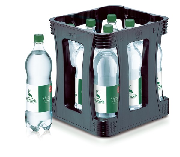 Consigne jetable Hirschquelle Vital Schwarzwaldwasser 9 x1 L PET