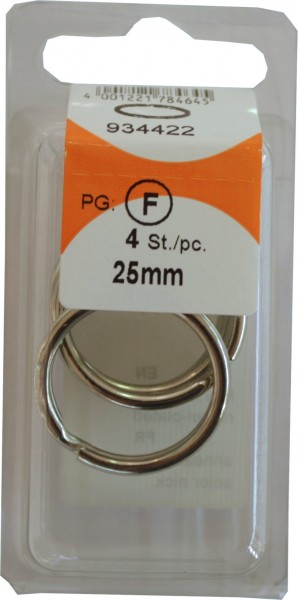 Porte-clés en acier trempé de 25 mm