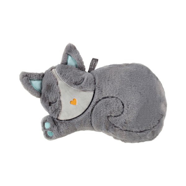 Fashy 63066 23 OREILLER CHALEUR CHAT "KITTY" avec remplissage de colza, gris