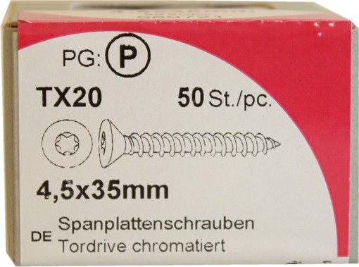 Commande de grille de vis agglomérés