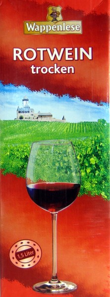 Blason de lecture de vin rouge sec 1,5 L Pack